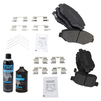 TRQ® - Semi-Metallic Front and Rear Disc Brake Pads