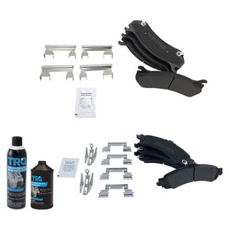 TRQ® - Semi-Metallic Front and Rear Disc Brake Pads