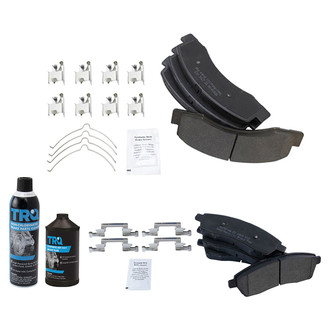 TRQ® - Semi-Metallic Front and Rear Disc Brake Pads