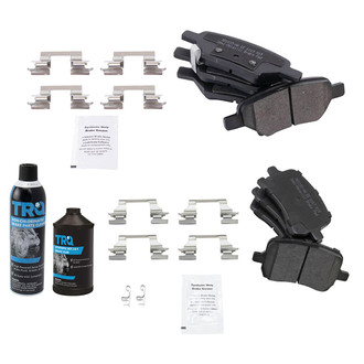 TRQ® - Semi-Metallic Front and Rear Disc Brake Pads
