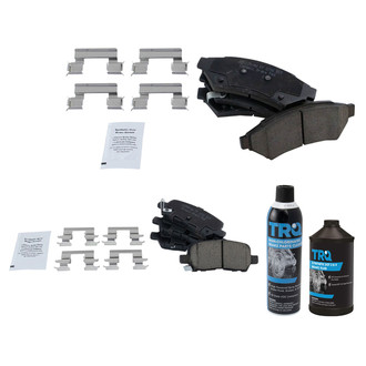 TRQ® - Ceramic Front and Rear Disc Brake Pads