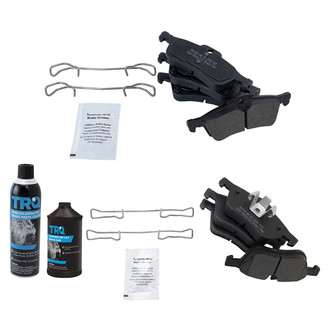 TRQ® - Semi-Metallic Front and Rear Disc Brake Pads