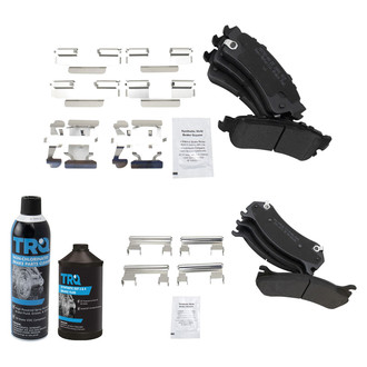 TRQ® - Semi-Metallic Front and Rear Disc Brake Pads
