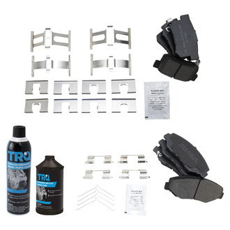 TRQ® - Semi-Metallic Front and Rear Disc Brake Pads