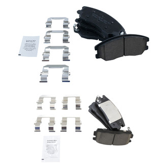 TRQ® - Ceramic Front and Rear Disc Brake Pads
