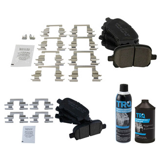 TRQ® - Ceramic Front and Rear Disc Brake Pads