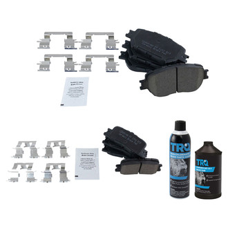 TRQ® - Ceramic Front and Rear Disc Brake Pads
