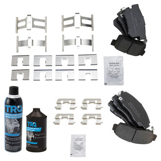 TRQ® - Semi-Metallic Front and Rear Disc Brake Pads