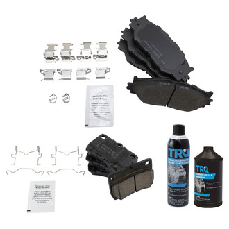 TRQ® - Ceramic Front and Rear Disc Brake Pads