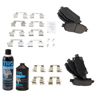 TRQ® - Semi-Metallic Front and Rear Disc Brake Pads