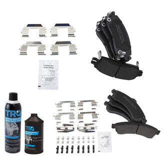 TRQ® - Semi-Metallic Front and Rear Disc Brake Pads