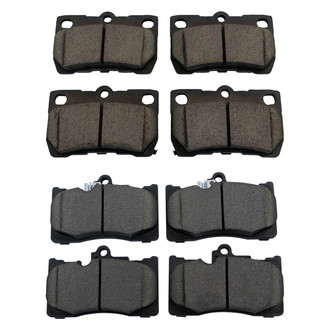 TRQ® - Ceramic Front and Rear Disc Brake Pads