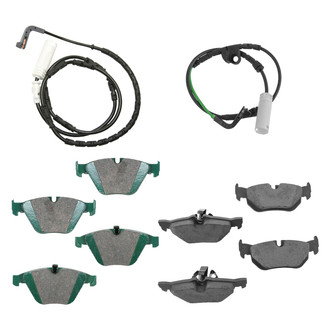 TRQ® - Ceramic Front and Rear Disc Brake Pads