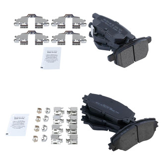 TRQ® - Semi-Metallic Front and Rear Disc Brake Pads