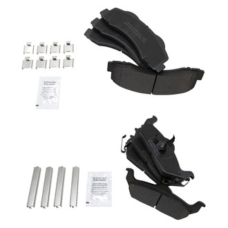 TRQ® - Semi-Metallic Front and Rear Disc Brake Pads