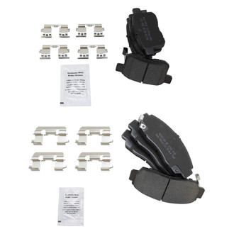 TRQ® - Semi-Metallic Front and Rear Disc Brake Pads
