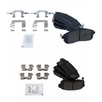 TRQ® - Semi-Metallic Front and Rear Disc Brake Pads