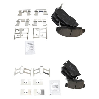 TRQ® - Ceramic Front and Rear Disc Brake Pads