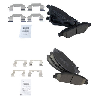 TRQ® - Ceramic Front and Rear Disc Brake Pads