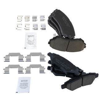 TRQ® - Ceramic Front and Rear Disc Brake Pads