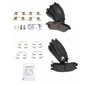 TRQ® - Semi-Metallic Front and Rear Disc Brake Pads