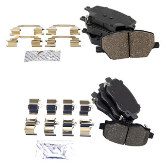 TRQ® - Ceramic Front and Rear Disc Brake Pads
