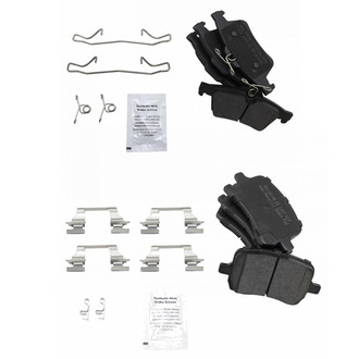 TRQ® - Semi-Metallic Front and Rear Disc Brake Pads