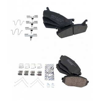 TRQ® - Ceramic Front and Rear Disc Brake Pads