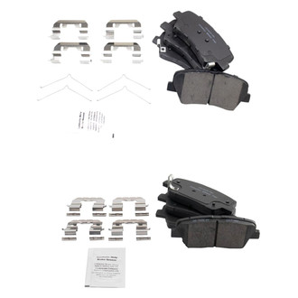 TRQ® - Ceramic Front and Rear Disc Brake Pads