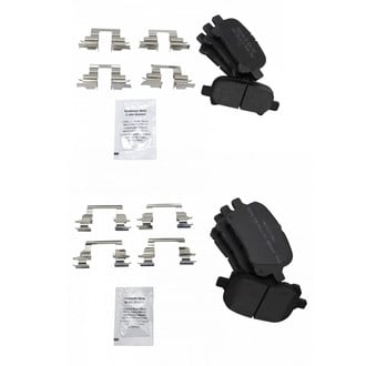 TRQ® - Semi-Metallic Front and Rear Disc Brake Pads