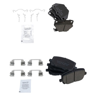 TRQ® - Ceramic Front and Rear Disc Brake Pads