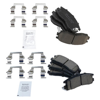 TRQ® - Ceramic Front and Rear Disc Brake Pads