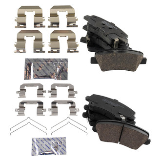TRQ® - Ceramic Front and Rear Disc Brake Pads