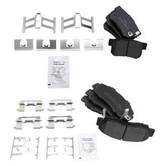 TRQ® - Semi-Metallic Front and Rear Disc Brake Pads