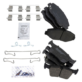 TRQ® - Ceramic Front and Rear Disc Brake Pads