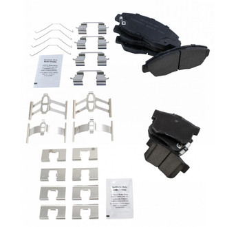 TRQ® - Ceramic Front and Rear Disc Brake Pads