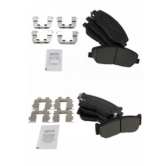 TRQ® - Ceramic Front and Rear Disc Brake Pads