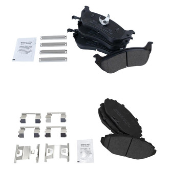 TRQ® - Semi-Metallic Front and Rear Disc Brake Pads