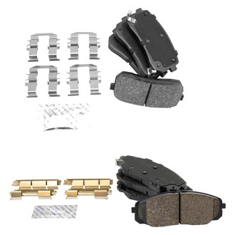 TRQ® - Ceramic Front and Rear Disc Brake Pads