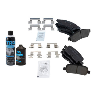 TRQ® - Semi-Metallic Front and Rear Disc Brake Pads