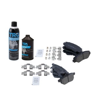 TRQ® - Semi-Metallic Front and Rear Disc Brake Pads