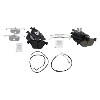 TRQ® - Front and Rear Disc Brake Kit with Semi-Metallic Pads and Pad Wear Sensors
