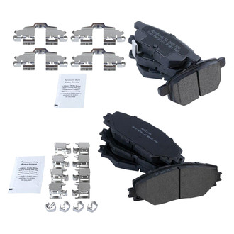 TRQ® - Semi-Metallic Front and Rear Disc Brake Pads