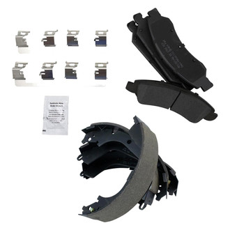 TRQ® - Semi-Metallic Front and Rear Disc Brake Pads
