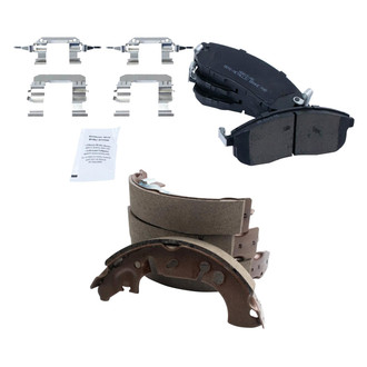 TRQ® - Semi-Metallic Front and Rear Disc Brake Pads