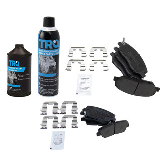TRQ® - Semi-Metallic Front and Rear Disc Brake Pads