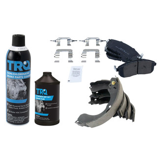 TRQ® - Semi-Metallic Front and Rear Disc Brake Pads