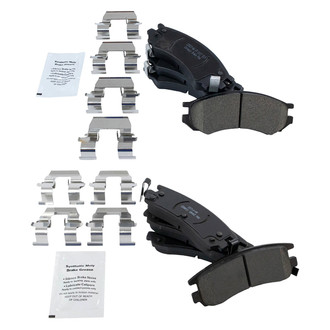 TRQ® - Ceramic Front and Rear Disc Brake Pads