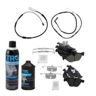 TRQ® - Semi-Metallic Front and Rear Disc Brake Pads