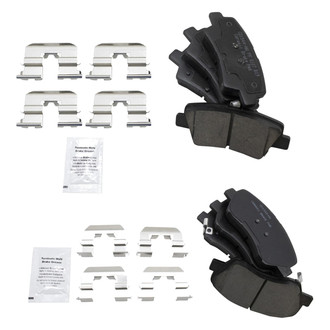 TRQ® - Ceramic Front and Rear Disc Brake Pads